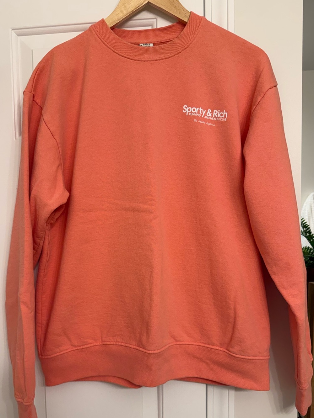 Sporty & Rich Coral Crewneck Sweater